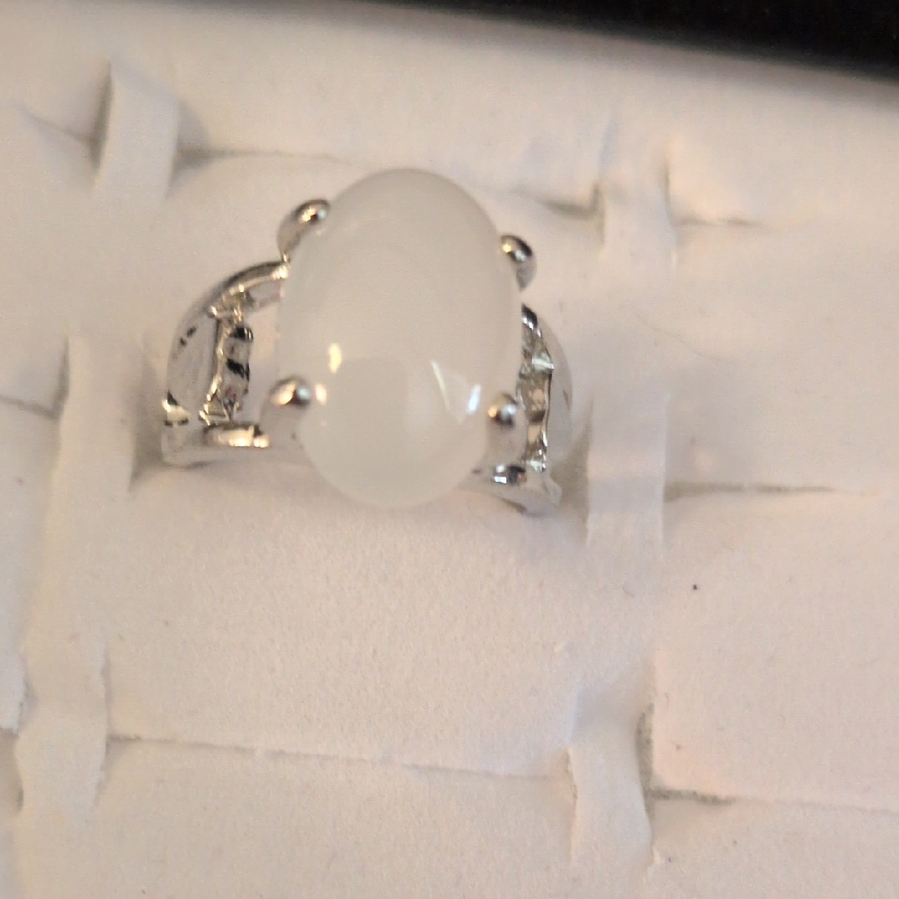Kohl's Silver Ring with White Stone